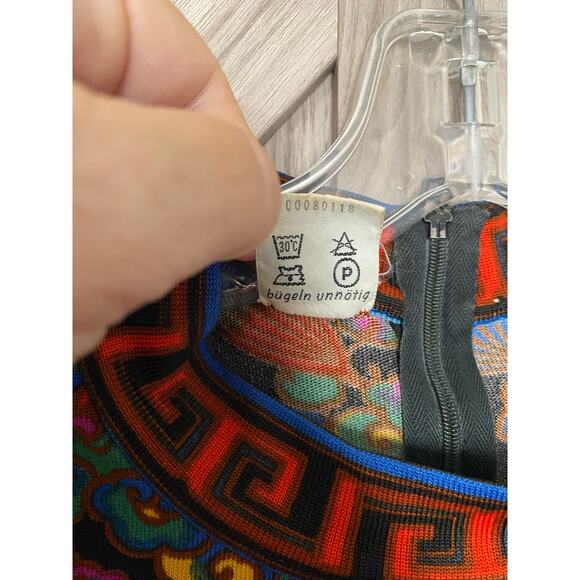 Vintage Goldworm long sleeve, geometric, and floral print dress - Picture 6 of 10